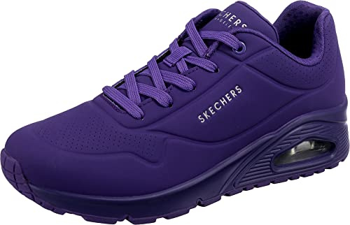 Skechers Women's UNO Night Shades Sneaker, Purple, 4.5 UK