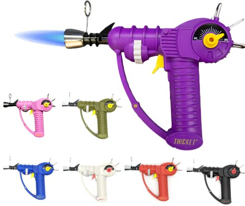 THiCket Raygun Torch Lighter, with Adjustable Flame and Safety Lock (Purple)