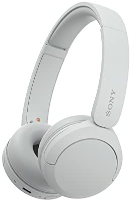 Sony WH-CH520 Wireless Bluetooth Headphones - up to 50 Hours Battery Life with Quick Charge, On-ear style - White (Renewed)