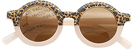 Mabta Lunettes de soleil rondes tendance pour enfants UV400 Protection classique pour soleil Protec enfants Protection UV400