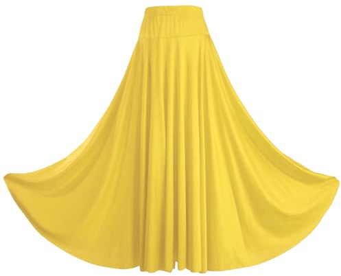 dPois Damdanskjol lång maxi magdans flamenco kjol hög midja swing kjol magdans standard dans prestanda kostym
