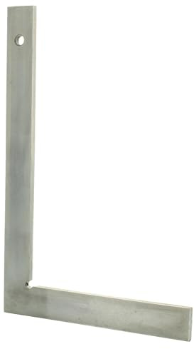 Hedue® Escuadra de albañil 400 mm - 90 grados de acero totalmente galvanizado, escuadra de mecánico sin tope
