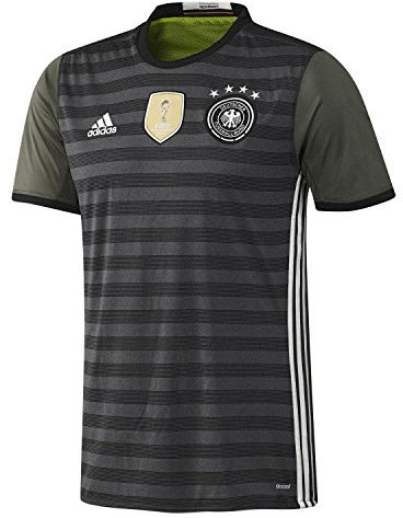 adidas Unisex Kinder Dfb Heim Y Wm 2014 Trikot, Grau (Gris - Dark Grey Heather/Off White/Base Green S15), Gr. 152 (11-12 Jahre) EU