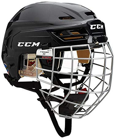 CCM Tacks 110 Helm Combo Senior, Größe:L, Farbe:Weiss