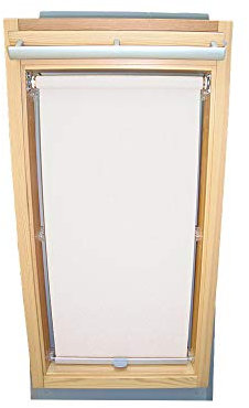 Rollo für VELUX Dachfenster Sichtschutzrollo für TYP VL Y/VU Y/VKU - Y23 - Farbe weiss - mit Haltekrallen