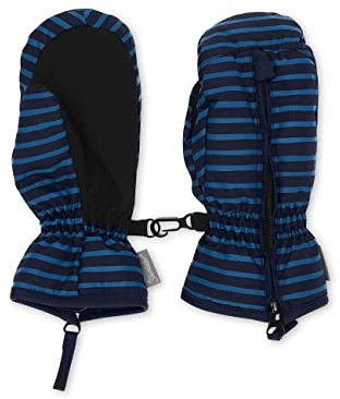 Sterntaler Baby Jungen Fäustel gestreift Handschuh - Baby Fäustlinge Winter, Baby Handschuhe - wasserdicht aus Funktionsmaterial - marine, 2