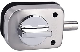 RANRAO Serratura in vetro in acciaio chiusura a per terra senza punzonatura blocco bagno balcone