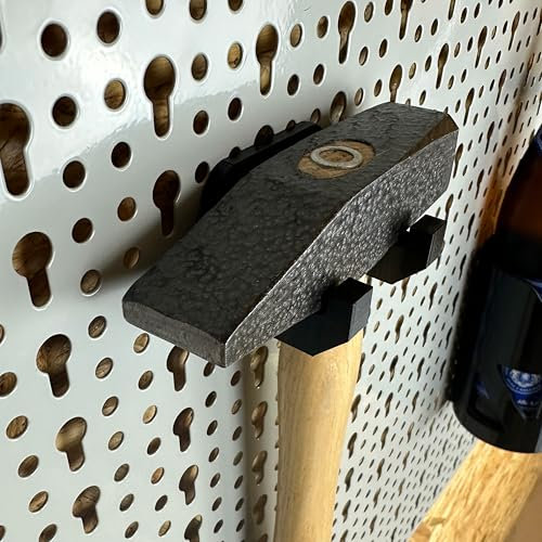 2x Wandhalterung für Hammer Zimmermannshammer - Hammerhalterung Lochwand