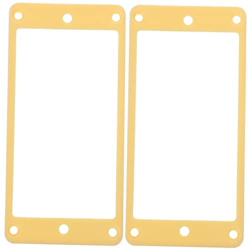 Milisten Marcos de Pastillas Protección contra Ruido para Guitarra Eléctrica 2piezas Anillos de Plástico Beige y Montaje Fácil para Músicos