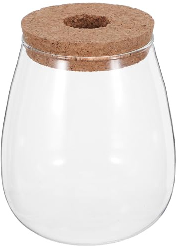 Vicasky Vase Hydroponique en Verre avec Bouchon en LièGe pour Propagation des Plantes RéCipient Transparent De Culture Hydroponique pour Maison Et Bureau DéCoration Et Multiplication Facile des Bout