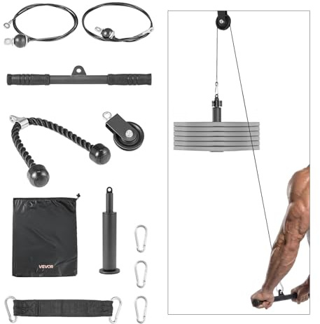 VEVOR LAT Pulldown Attachments 1 Bar, Cable Machine Rowing
