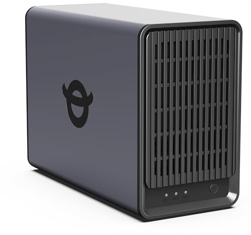 Yxk Zero1 2-Bay Desktop NAS, Maximum 60TB (Diskless), User-Friendly Home NAS Storage, Private Security & Remote Access, Silent, 4GB RAM, 2.5GbE Port, 4K HDMI, Network Attached Storage