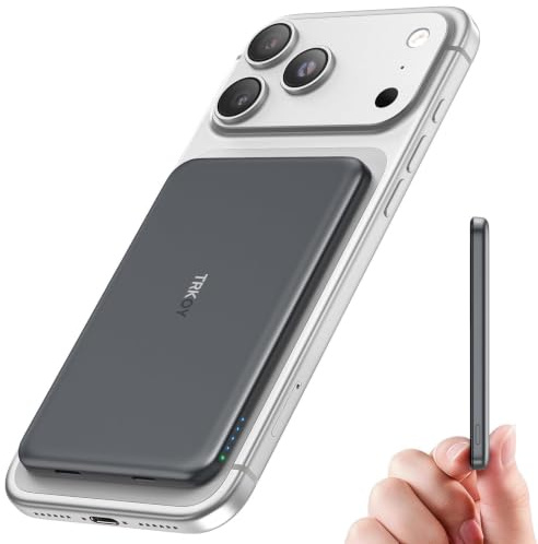 for Magsafe Power Bank, 5000mAh Slim Wireless Portable Charger