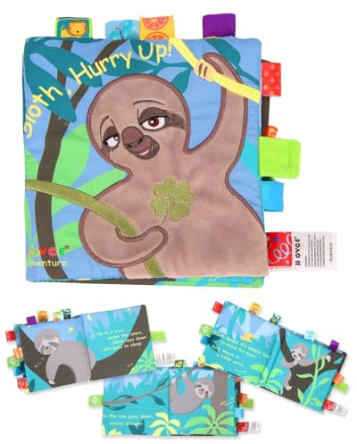 DAFNE Giocattoli adatti ai bambini di età compresa tra 0-3-6 mesi: libri di stoffa morbida, libri interattivi per bambini con sonagli, libri che emettono suoni fruscianti, regali per neonati B