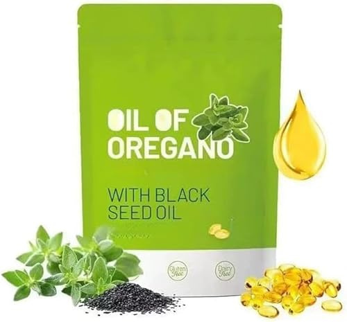 Oil OF Oregano & Black Seed Oil, hjälper till att stödja immunsystemet, matsmältnings- och andningsfunktionen