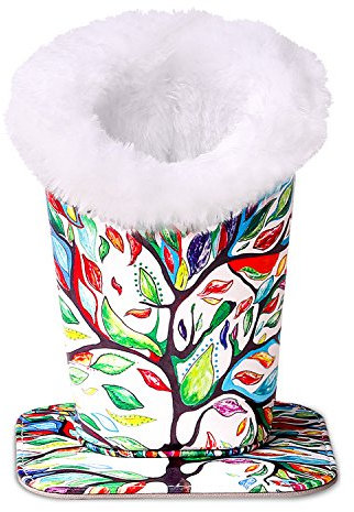 MoKo Porte-Lunettes, Velours Moderne Doublée en Peluche PU Cuir Magnétique Support de Protection, Anti-Rayures et Antipoussière Stand Case pour Lunettes et Lunettes de Soleil, Arbre Coloré