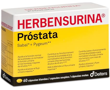 DEITERS - Herbensurina Próstata 60 Cápsulas, Cuidado de la Próstata y Función Urinaria, Hombres + 45 Años, Solución Natural con Sabal y Pygeum