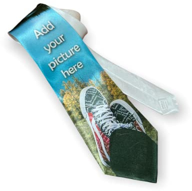 ShopQuality4U Personalised Customised Silk Photo Tie Novelty Necktie for Men