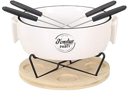 WEB2O Appareil à Fondue 4 Personnes à la Bougies 1.2L