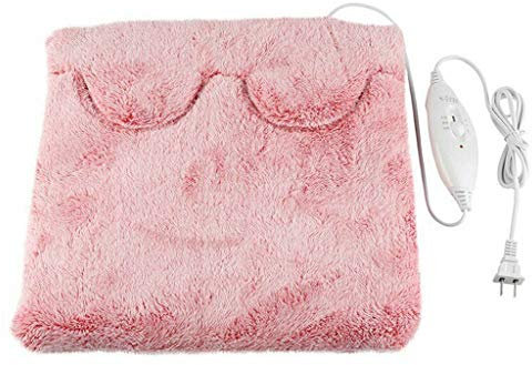 Foot Warmer,Electric Hand Warmer, Heating Pad Blanket, Heated Cushion, Heated Slipper Shoes, Heated Foot Warmer, Winter Foot Portable Heating Non Slip, Heated Shoes for Winter Home Office (Pink)