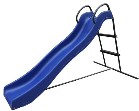 AXI Toboggan sur Pied AXI avec Connexion d'eau 180cm Bleu & Anthracite | Toboggan de Jardin en métal et Plastique