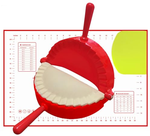 Empanada Press, 6 Inch Empanada Maker, with Large Non Stick Pastry Mat and Dough Cut for Making Pies, Empanadas, Large Pot Stickers…