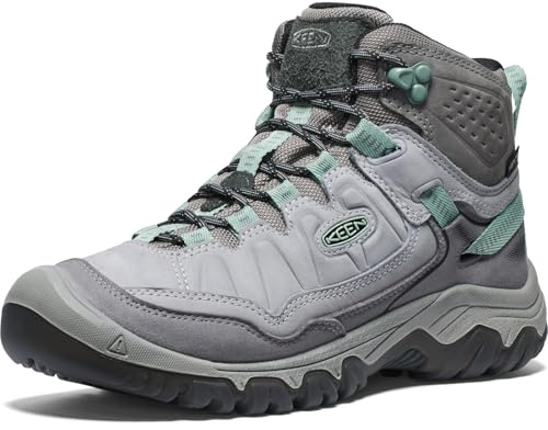 KEEN womens Targhee 4 Mid Height Durable Comfortable Waterproof, Alloy/Granite Green, 6 UK
