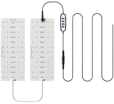 Ailgely Pflanzenlampe LED, Beleuchtung LED Pflanze wachsen Licht, Pflanzenlicht für Zimmerpflanzen, Indoor Quantum Board Pflanze Fülllicht hängen Pflanzenlichter 72 LEDs Wachsen licht 12V