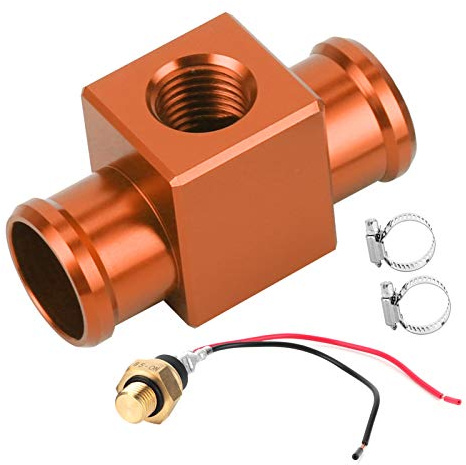 Interruttore Temperatura Ventola Liquido Refrigerante con O per Moto, Sostituisce Direttamente il Vecchio Interruttore, Alluminio CNC + Materiale in Lega di Alluminio, Adatto per