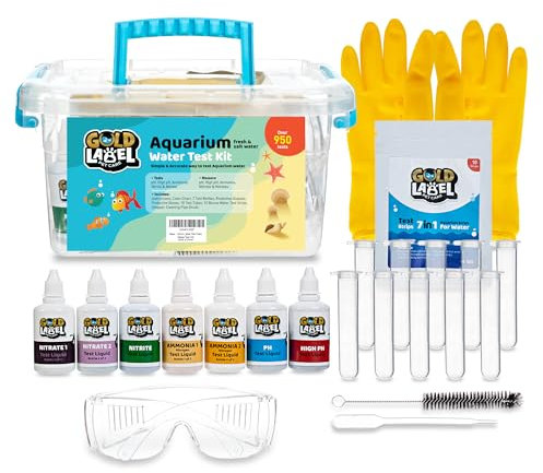 Freshwater Aquarium Master Test Kit – 950+ Tests for pH, Ammonia, Nitrite & Nitrate – Fast & Accurate Water Quality Testing – Ideal for Fish Tanks, Aquariums – Easy-to-Use Complete Kit