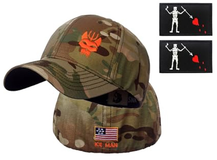 Gorra de béisbol táctica de Camuflaje Unisex con 2 Parches