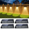GEARLITE Solarlampen für Außen Garten, 3x Hellere Solar Wandleuchte aussen, 1500mAh Garten Solarleuchten für Außen mit 2 Lichtfarbe, IP65 Wasserdicht Solar Zaunbleuchtung (Glas-Solarpanel, 4)