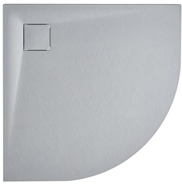 Minimalistiskt Duschkar med Avlopp SMC Naturstenseffekt Grå 80 x 80 x 3 cm Paron