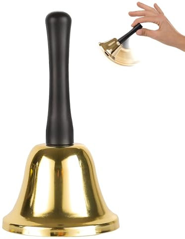 Glocke,Klassisch Bell,Handglocke,Student Tischglocke,Service Glocken,Empfangshand Kuhglocke,Mini-Glocke,Geeignet FüR Schule,Empfangsessen,Hotelservice,Meditationsgebet,Weihnachtsglocke