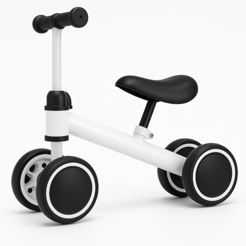 Genérico Bicicleta sin Pedales para niños a Partir de 1 Año de Equilibrio, Juguetes Bebés de 1 a 5 años, Bici Bebe, Primera Bicicleta para Niños y Niñas como Regalo Cumpleaños – Blanco
