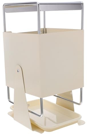 KICHOUSE Portacuchillos Giratorio de Acero Inoxidable Estante de Almacenamiento con Ranuras Ajustables para Cuchillos Soporte Compacto para Cocina Que Ahorra Espacio y Organiza