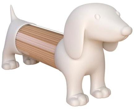 Zahnstocherspender / Salz und Pfefferstreuer - Dackel, weiss