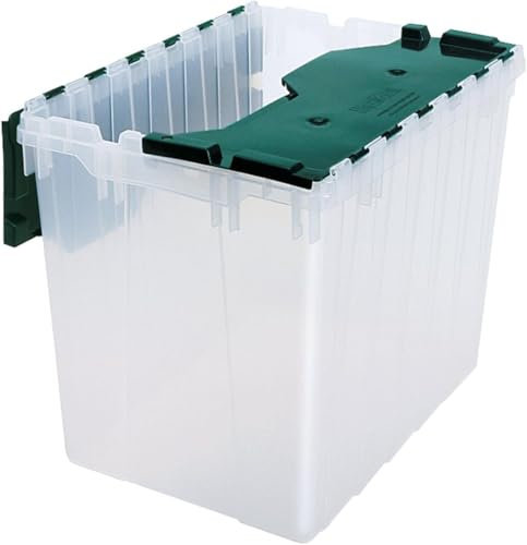 akro-mils 66486 Cldbl 12-gallon Keepbox, contenitore di plastica con coperchio attaccato, 21 – 1/5,1 cm da 38,1 cm di 12 – 1/5,1 cm, semi trasparente, 66497CLDGN