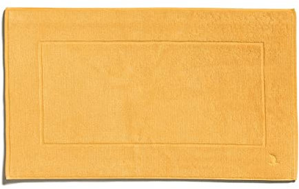 Möve Superwuschel Badteppich mit eingesticktem Logo, Baumwolle, Gold, 60 x 100 cm