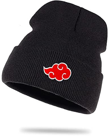 Akatsuki - Cool red Cloud Wool Cap hat Winter hat roll Cap Anime Beanie hat Sailor cappy Unisex Piece