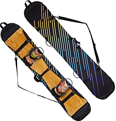 WEALTHY73 Tragbare Snowboardtasche Snowboardschutz Eine Schulter-Aufbewahrungstasche für Skiausrüstung SBR-Gummi Wasserdichtes, Verschleißfestes Gewebe,Purple,160CM