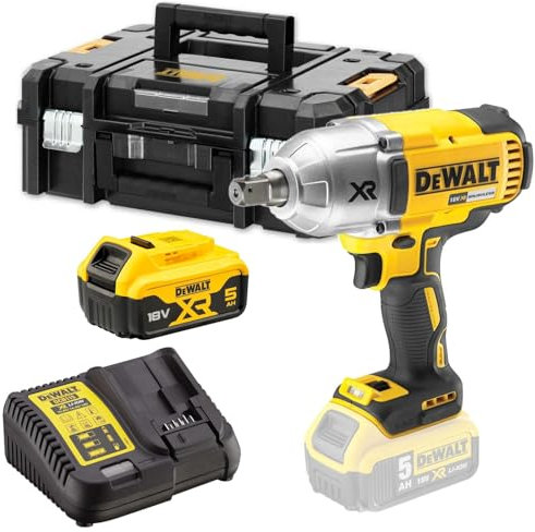 DEWALT DCF899P1 18v XR Brushless High Torque Impact Wrench 1/2'' + 1x 5.0Ah Tstak