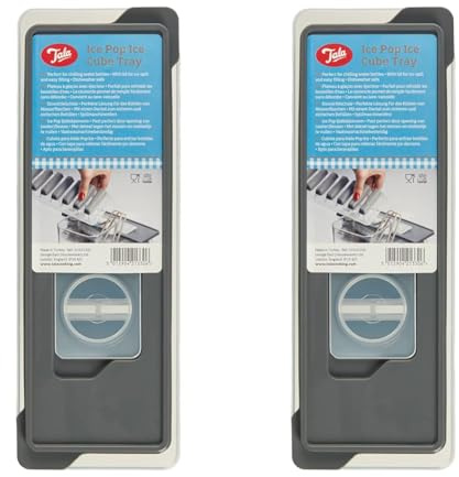 Tala Push Out Ice Cube Sticks Ideal for Cooler and Water Bottles, Quick and Easy Release with no-Spill Removable Lid and Silicone Push Out Bases which Will Release with Ease (Pack of 2)