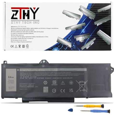 ZTHY GRT01 64Wh 4-Cell Laptop Battery Compatible with Dell Latitude 5421 5431 5521 5531 Precision 3470 3561 3571 3581 3591 Mobile Workstation Alienware m17 R5 AMD Gaming 00P3TJ 0P3TJ 0R05P0 05RGW