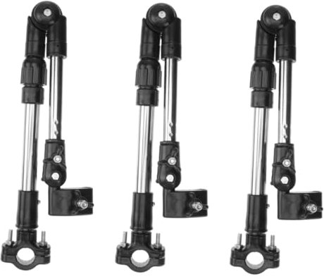 Umbrella Clamps for Chairs,Adjustable Umbrella Stretch Mount Stand Holder,3pcs Umbrella Bracket Bike Stroller Umbrella Attachment Umbrella Connectors Bar