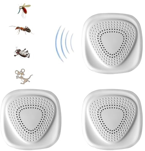 Ultraljud Myggskydd, 3 Pack Anti-Mygga Ultraljud Repellent, Effektiv Elektromagnetisk Ultraljudsavstötande, Elektrisk Ultraljud Myggskydd för Anti-Myggor, Gnagare, Spindlar, Myror