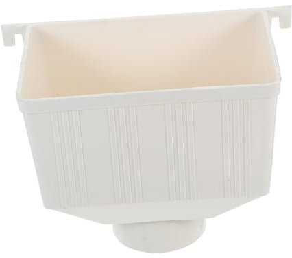 Mikikit PVC Square Pipe Rain Gutter Downspout Connector for Shed Water Collection System Drainage Part