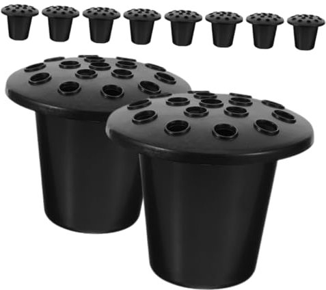 Happyyami 10pièces Commémoratifs Plastique pour Cimetière Lot de Pots à pour Décoration De avec Arrangements Floraux