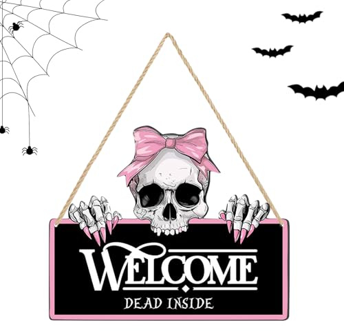 Halloween dörrskylt, halloweendekoration för ytterdörr – dekorativ hängare gotisk för utomhus trädgård höstdekoration julhus fest