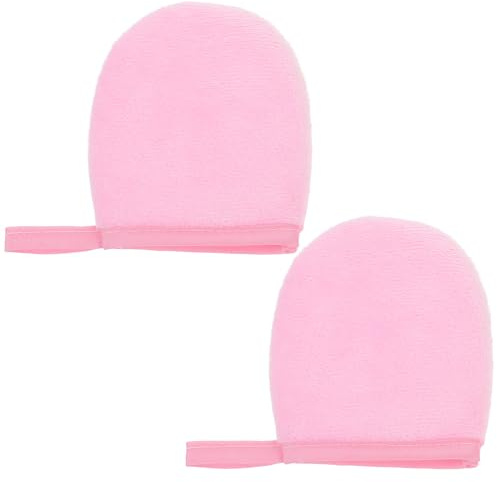 Ciieeo 2pcs Plush Lotion Mitts for Self Tanning Sun Apply Mitt Tanning Tools for Fast and Even Application Massage Gloves